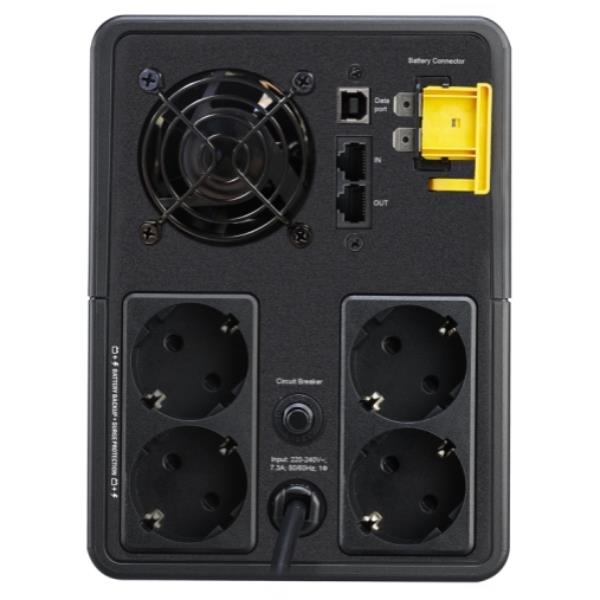 Backup UPS APC 1600VA, alimentazione continua garantita grazie all'AVR (Automatic Voltage Regulator) per dispositivi con prese Schuko 0731304410874 | initpc.it