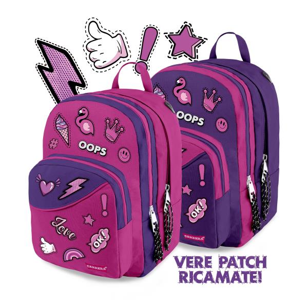 Round Backpack Patch Girl Violet Carrera C402v 8053908142916
