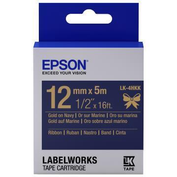 Tape Lk 4hkk Ribbon Gold Navy Epson Labelworks Supplies S6 C53s654002 8715946611211