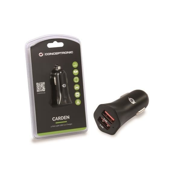Cargare in auto con due porte USB, potenza 24W, concezione robusta e affidabile 4015867208922 | initpc.it