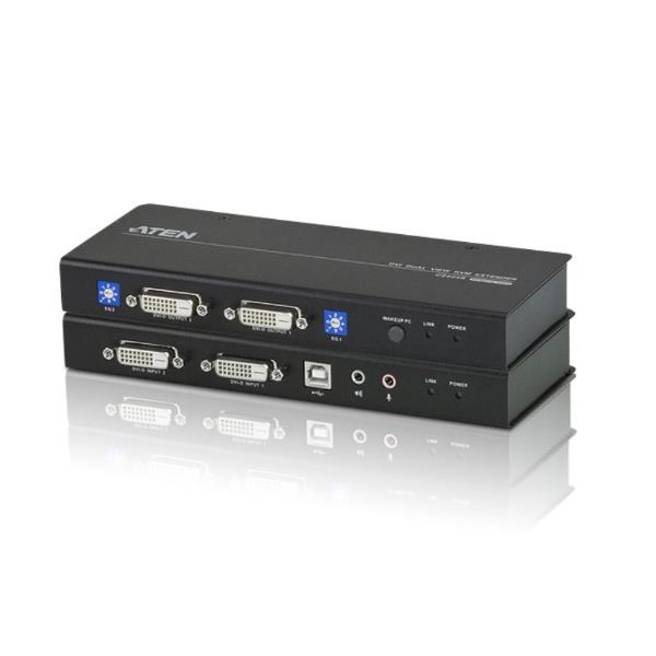 Usb Dual View Dvi Kvm Extender With Aten Ce604 At G 4719264640025
