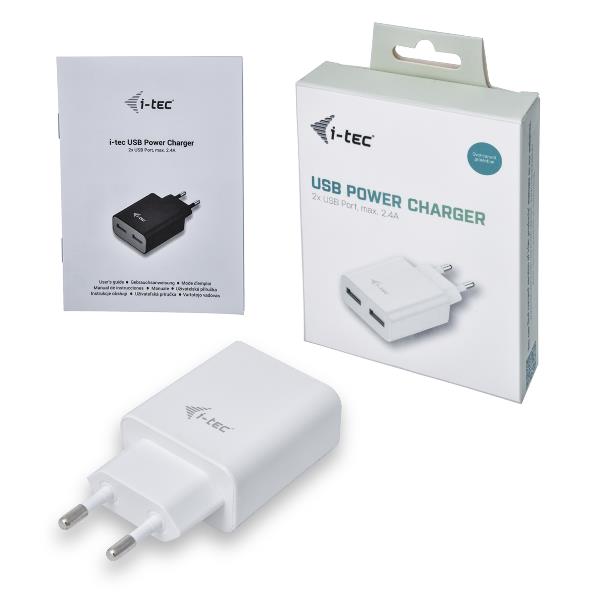Usb Power Charger 2 Port 2 4a White I Tec Charger2a4w 8595611702426