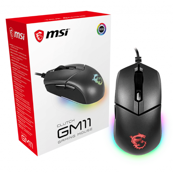 Mouse Clutch GM11 - Prodotto di alta qualità della marchia MSI, con design ergonomico e tecnologia avanzata per una precisione ottimale. 4719072646912 | initpc.it