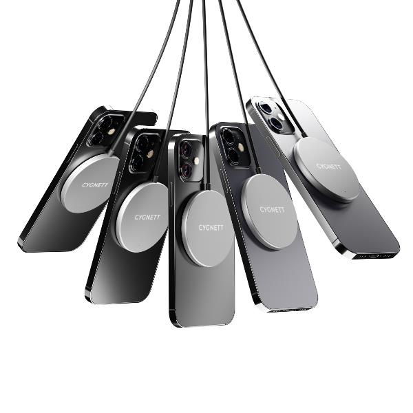 CAVO MAGCHARGE 7.5W 2M in nero per ricarica rapida e facile dei dispositivi di Cygnett. 0848116031958 | initpc.it