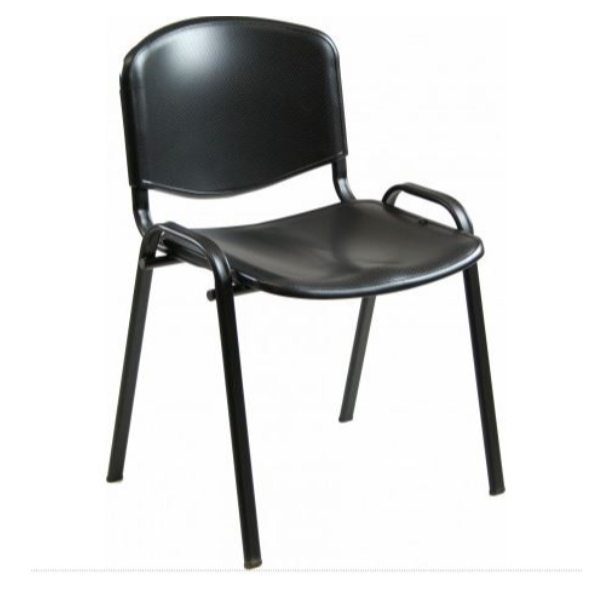 Sedia impilabile dado nero, confezione da 4 pezzi, marca Unisit 8050043744647 | initpc.it