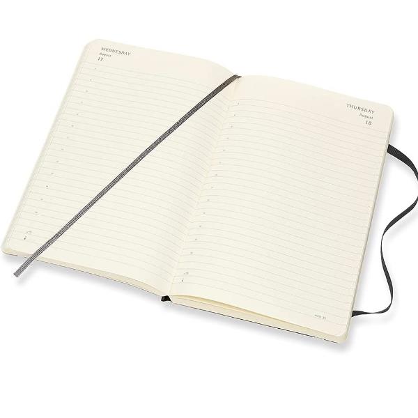 Agenda 12m Daily Large Black Rigido Moleskine Dhb12dc3y22 8056420855616