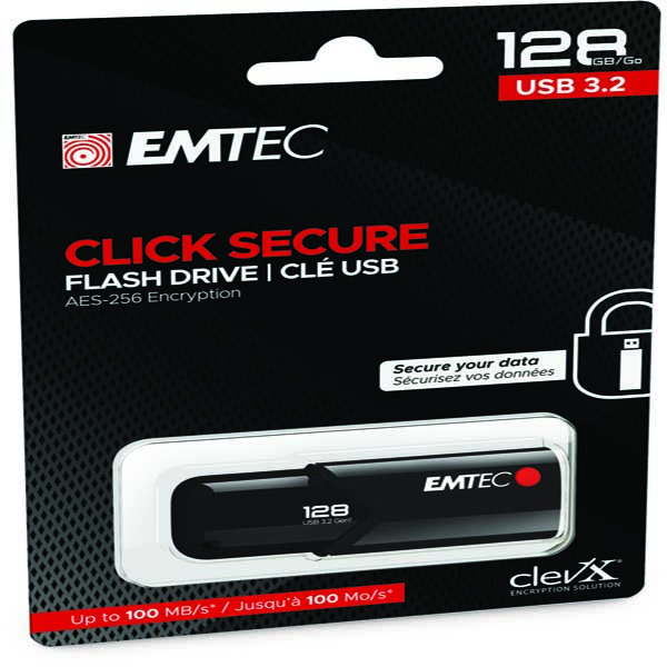Emtec Memoria B120 Clicksecure 128gb Ecmmd128gb123 3126170173393