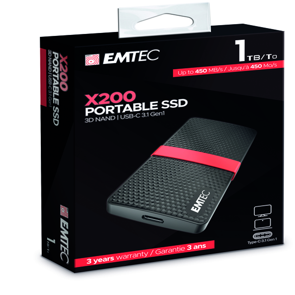 Emtec Hard Disk Ssd Esterno da 1 Terabyte 3 1 Ecssd1tx200 3126170170293