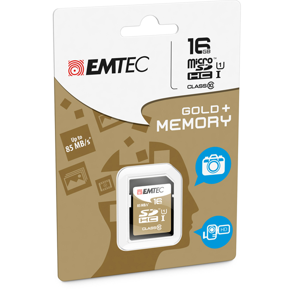 Sdhc Emtec 16gb Class 10 Gold Ecmsd16ghc10gp 3126170142078