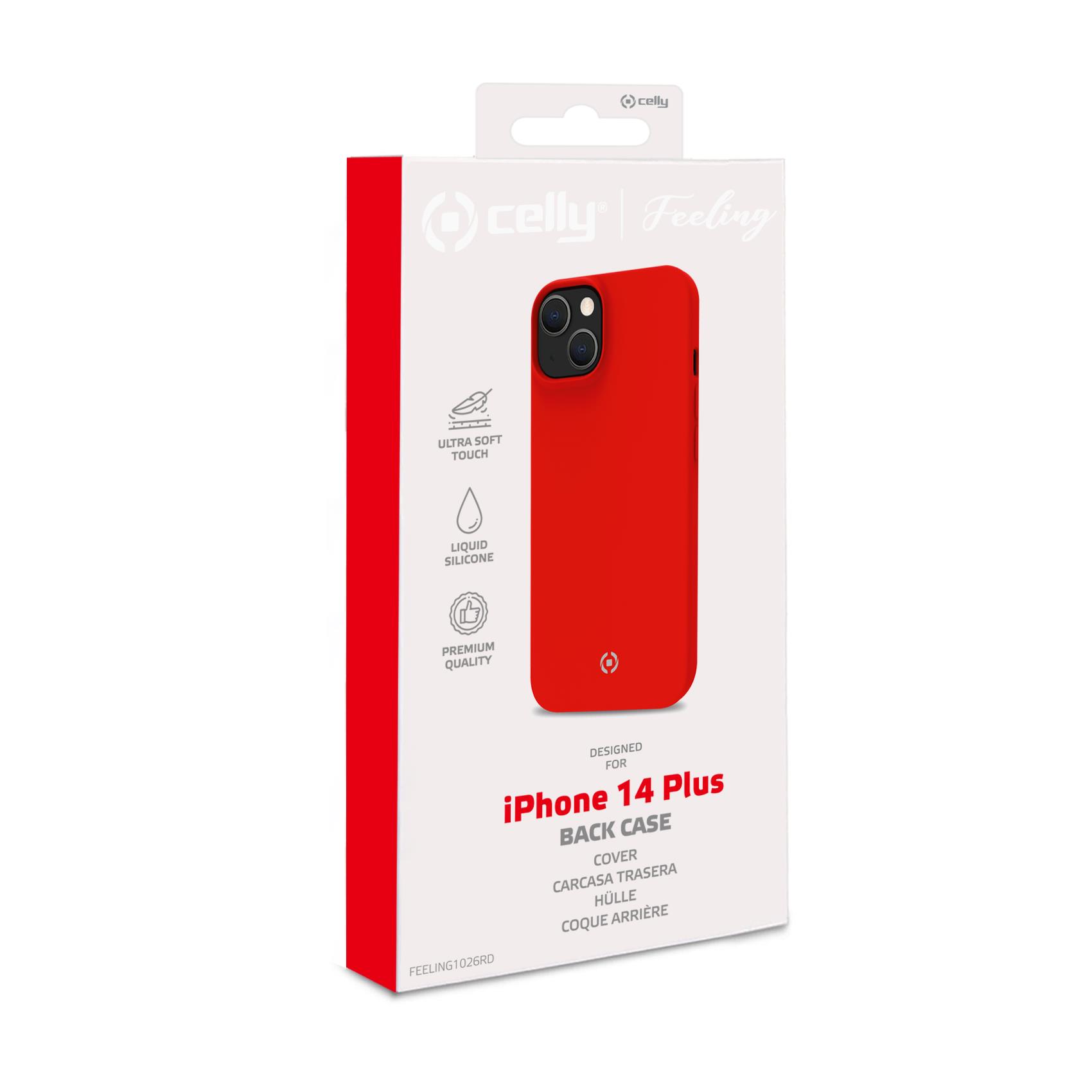 FEELING iPhone 14 Plus in rosso, design esclusivo della marca Celly per un tocco di personalizzazione sul tuo smartphone 8021735197454 | initpc.it