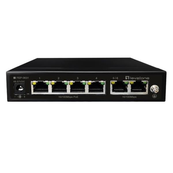 6 Port Fast Ethernet Poe Switch Level One Fep 0631 4015867225851
