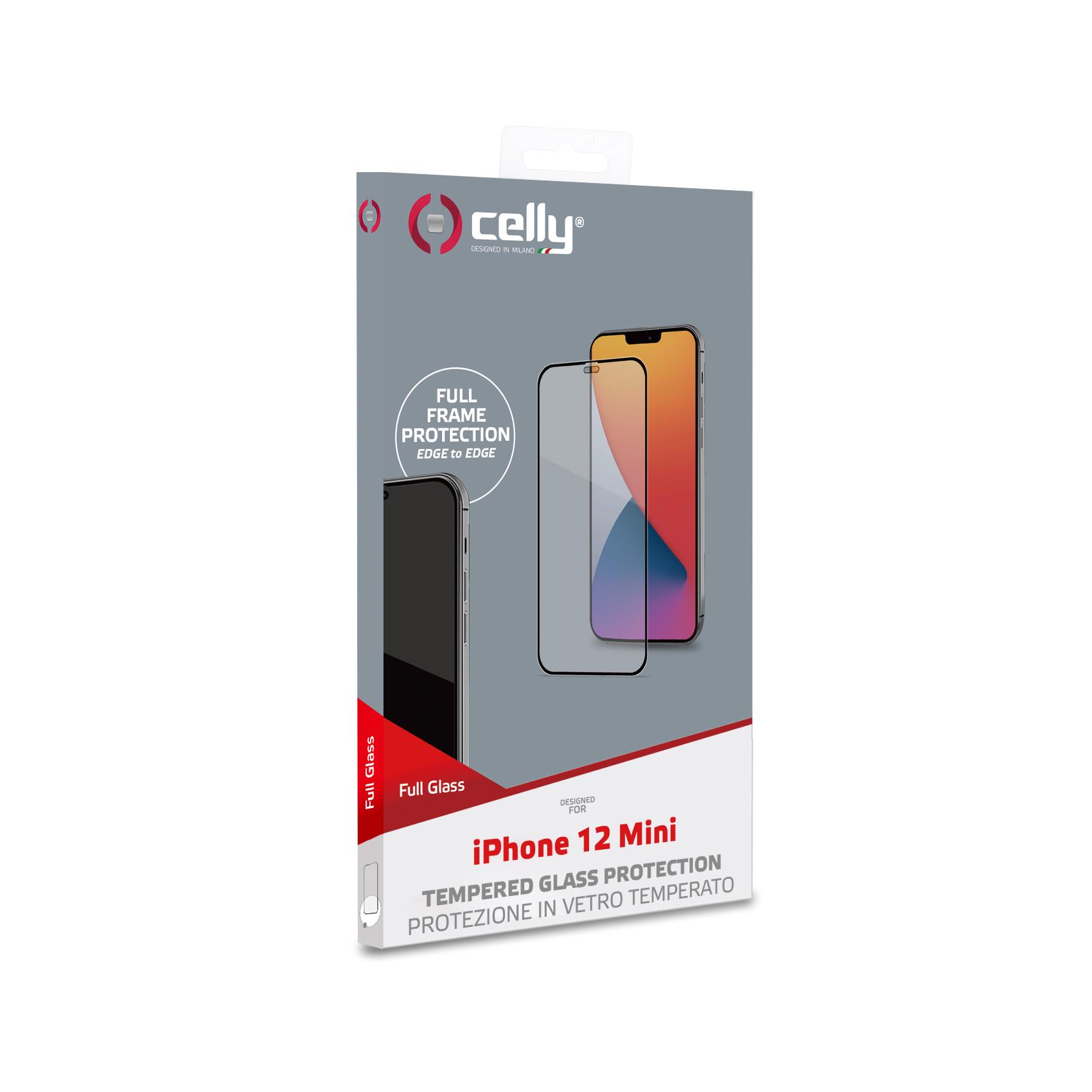 Full Glass Iphone 12 Mini Black Celly Fullglass1003bk 8021735761150