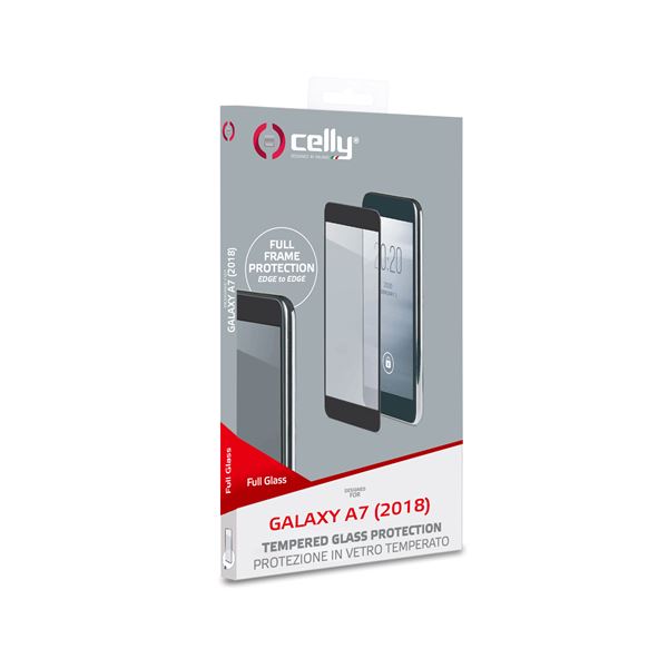 Full Glass Galaxy A7 2018 Black Celly Fullglass795bk 8021735746171