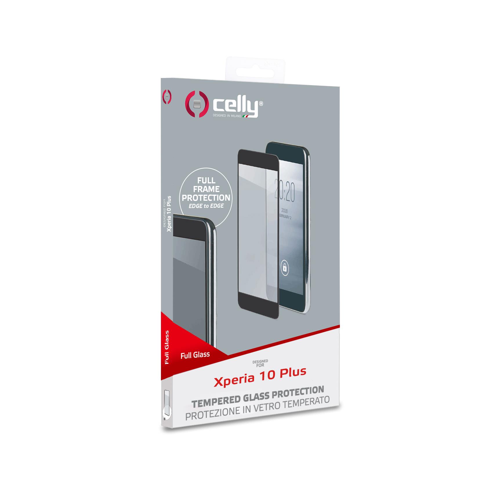 Full Glass Xperia 10 Plus Black Celly Fullglass827bk 8021735749646