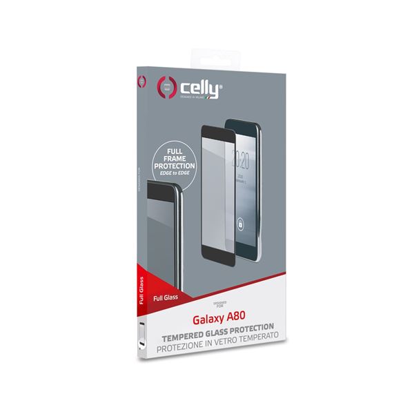 Full Glass Galaxy A80 Black Celly Fullglass856bk 8021735752004