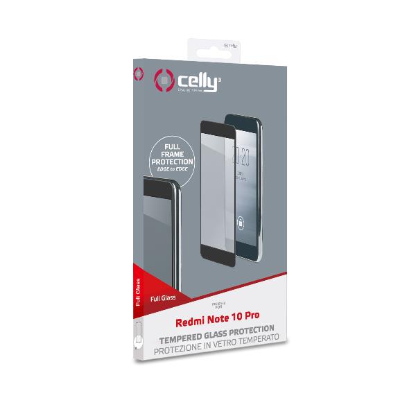 Full Glass Redmi Note 10 Pro Black Celly Fullglass953bk 8021735188377