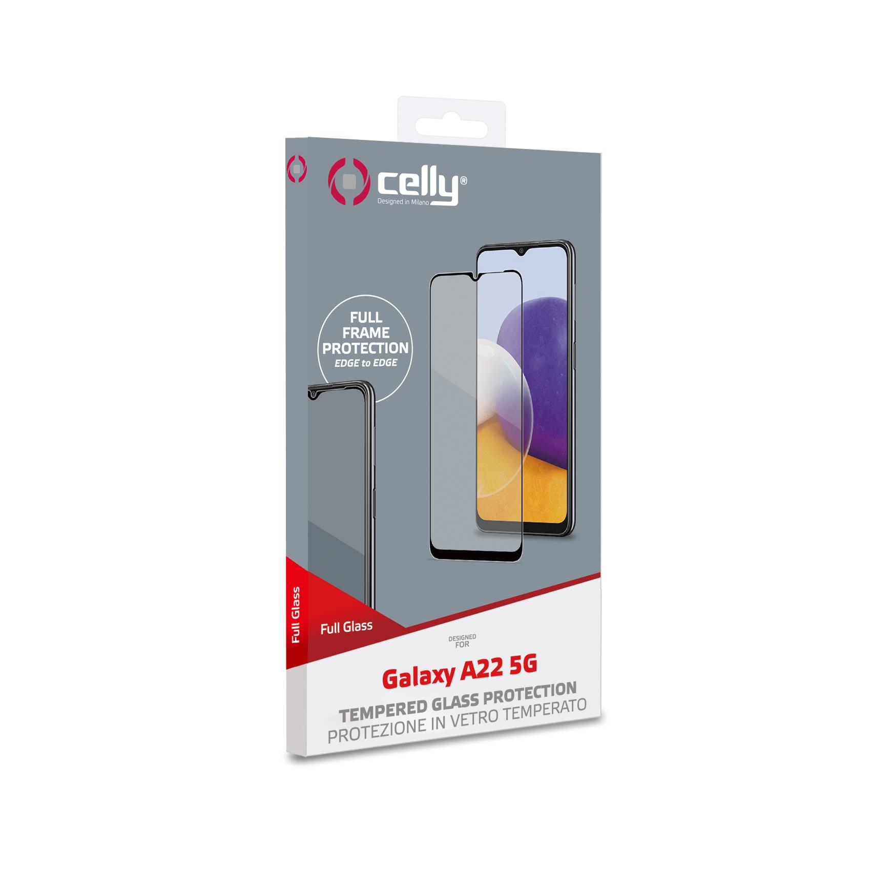 Full Glass Galaxy A22 5g Black Celly Fullglass968bk 8021735189435