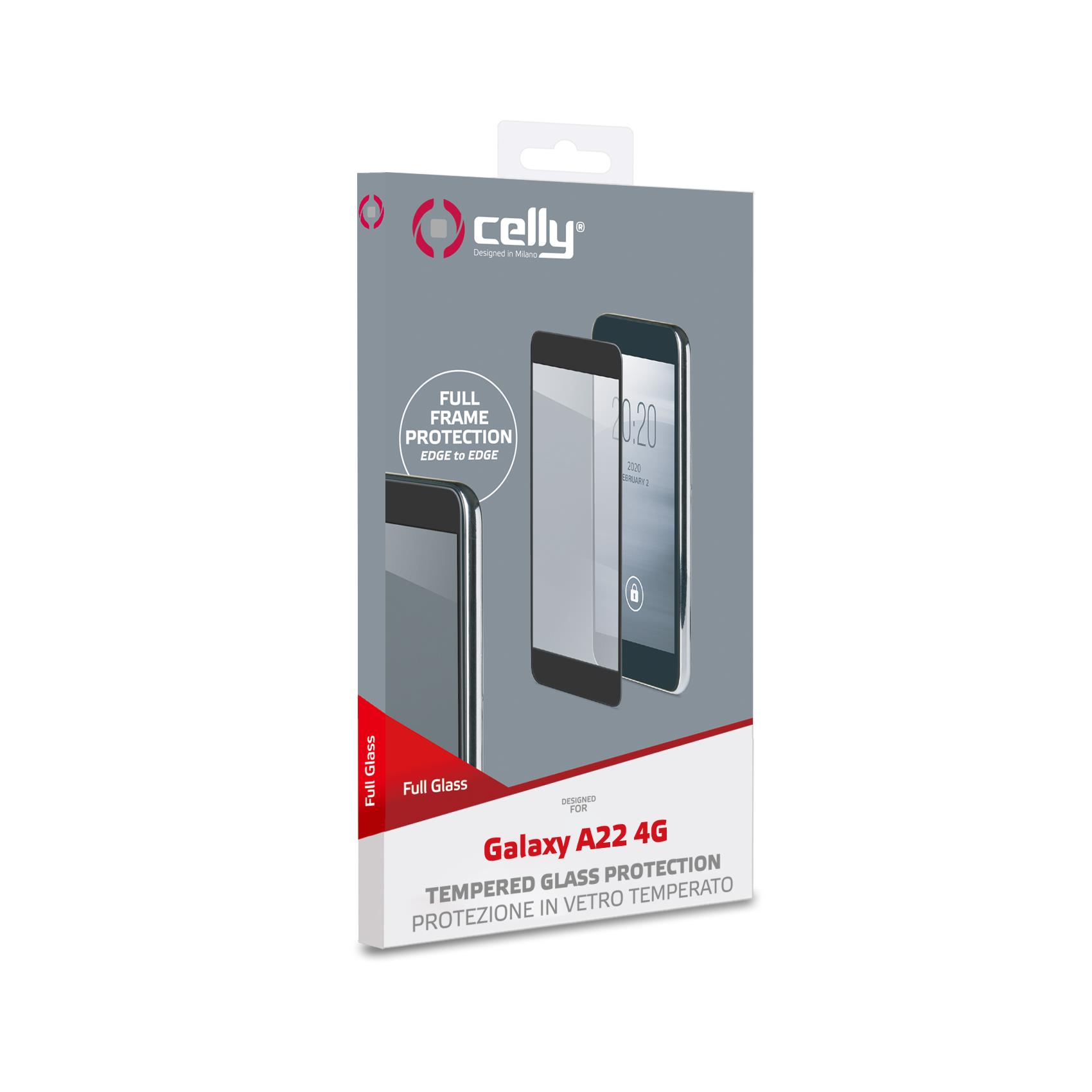 CELLY Full Glass Back Cover per Galaxy A22 4G e Galaxy A33 5G - Protezione completa in vetro resistente alle scosse e agli urti, facile da installare senza danneggiare il dispositivo. 8021735189442 | initpc.it
