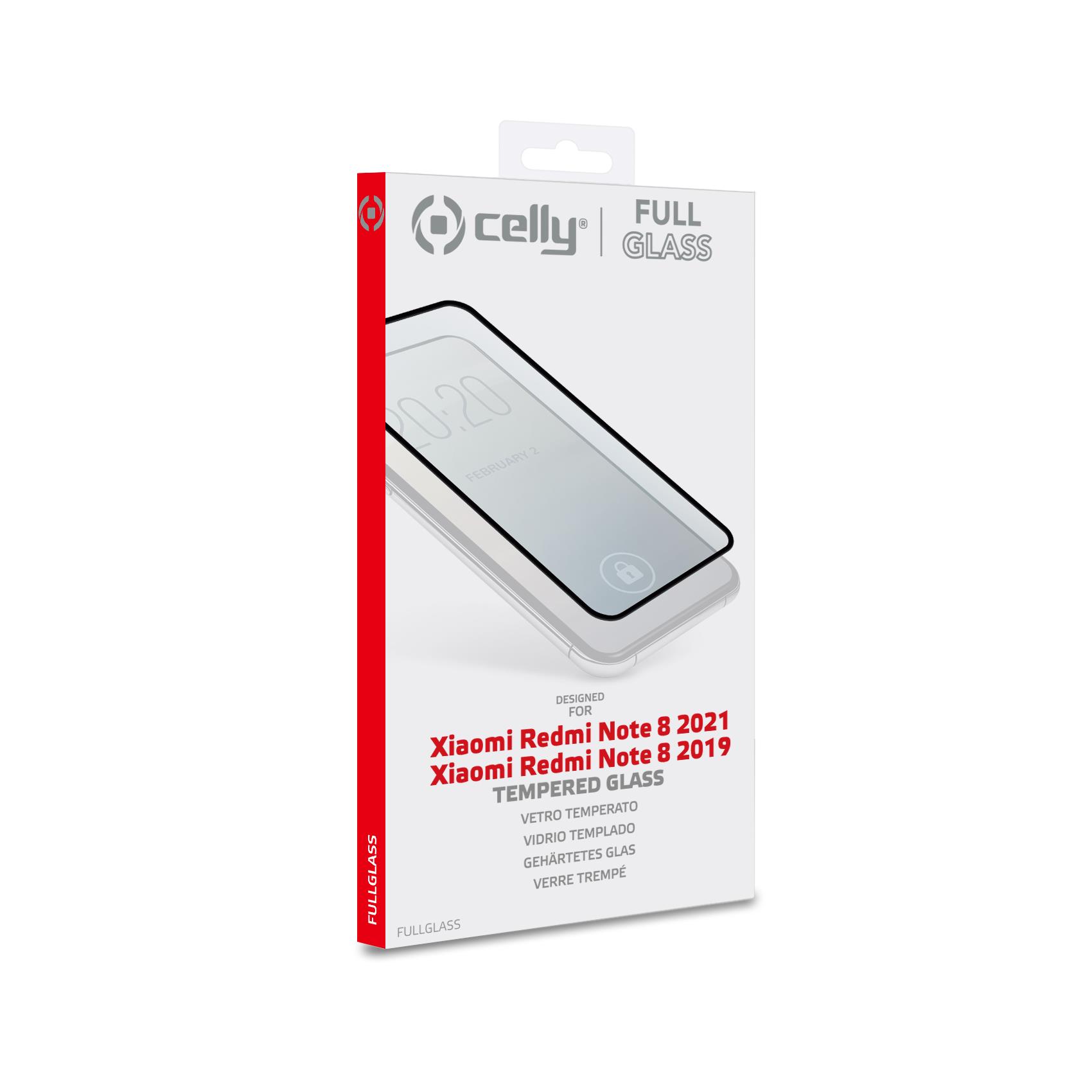 Full Glass Redmi Note 8 2021 2019 Celly Fullglass978bk 8021735192947
