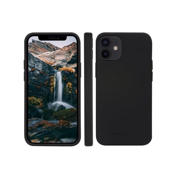 Cover per iPhone 12 e 12 Pro in pelle nera a tema artico Greenland, marchio DBramante 1928. 5711428012760 | initpc.it