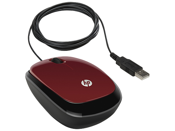 Hp Wired Mouse X1200 Red Hp Inc H6f01aa Abb 887758265857