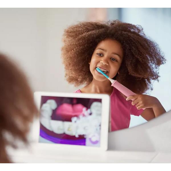 Spazzolino per bambini di colore rosa, marchio Philips, adatto ai più piccoli per curare i capelli in modo delicato e sicuro. 8710103948469 | initpc.it