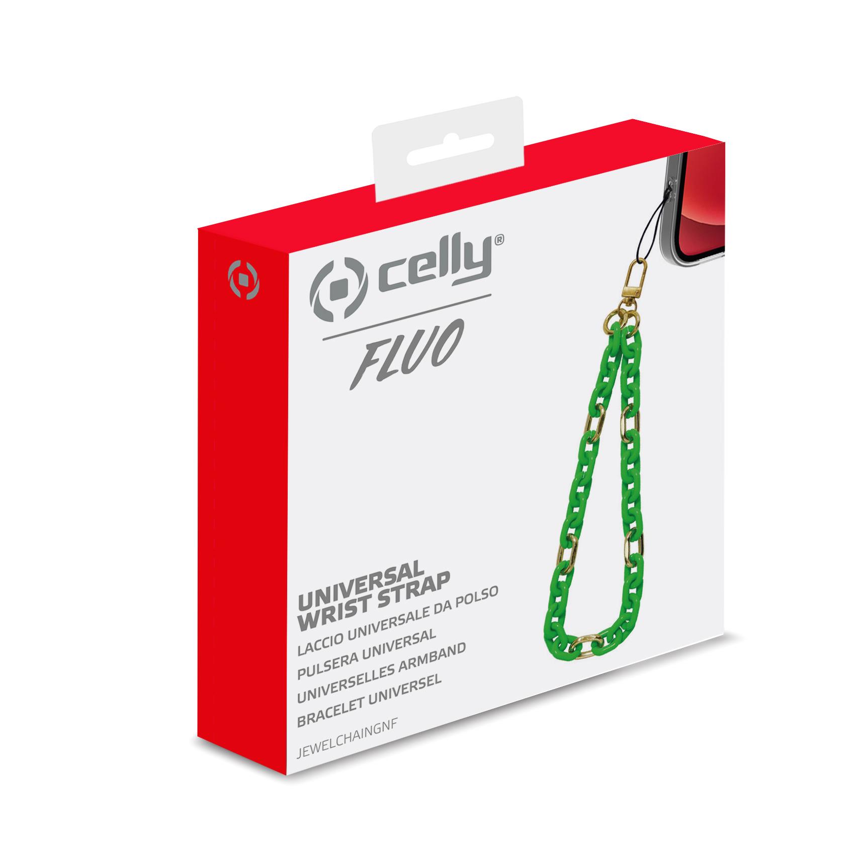 Catena di gioielli in acciaio color verde fluo, marchio Celly 8021735195603 | initpc.it