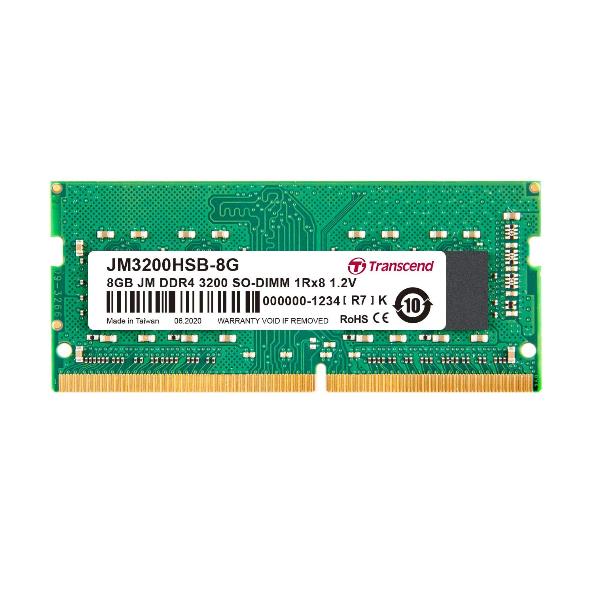 Produttore: Transcend, Tipo di memoria RAM: DDR4, Velocità: 3200 MHz, Capacità: 16 GB, Form Factor: SO-DIMM 2RX8 0760557848370 | initpc.it