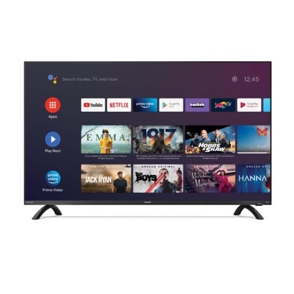 TV LED 4K Ultra HD Android di marca Sharp, con risoluzione eccezionale e tecnologia avanzata per una esperienza di visione ottimale. 5903802460698 | initpc.it