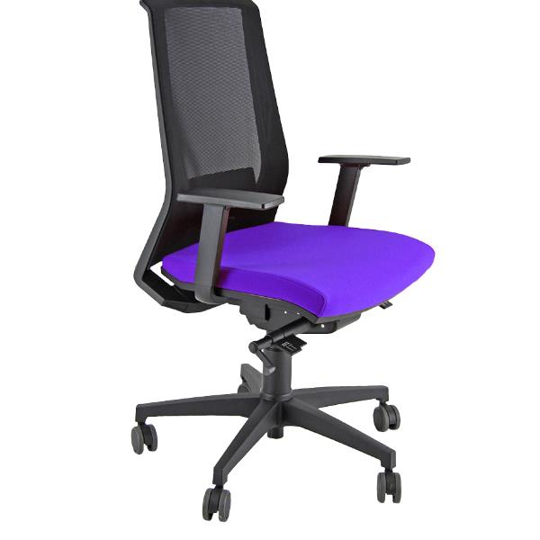 Prodotto Seduta semidirezionale ergonomica girevole light, sedia da ufficio Unisit Light LLN, traslatore sedile con rivestimento ignifugo blu e braccioli. 8050043743589 | initpc.it