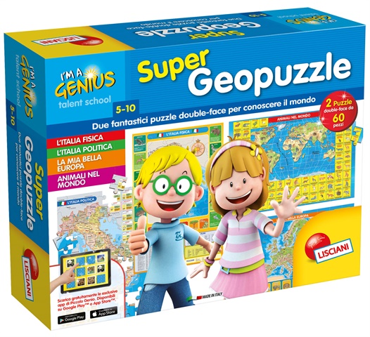 I M a Genius Super Geopuzzle Lisciani Cod 53742 77824