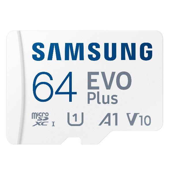 MicroSD 64GB di alta velocità, classe U1 e livello di affidabilità A1, compatibile con dispositivi Android, prodotto da Samsung. 8806092411142 | initpc.it
