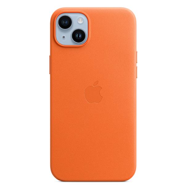 Iphone 14 Plus Leather Case Orange Apple Mppf3zm a 194253345510
