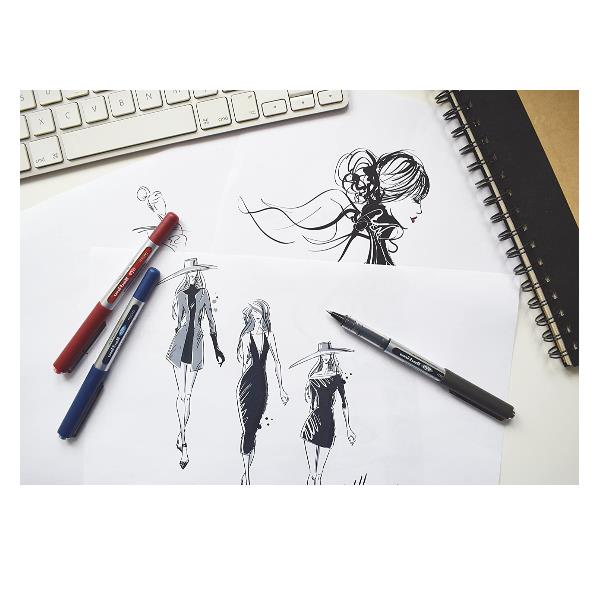 Pennello a pelo unico per matite da disegno, tipografia e scrittura. Brand Mitsubishi, colore rosso. 4902778512555 | initpc.it