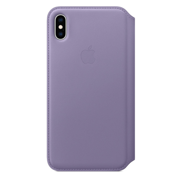 Apple iPhone XS Max lunghezza di copertura in pelle lilac, accessorio per proteggere lo smartphone da graffi e danni. 0190199126169 | initpc.it