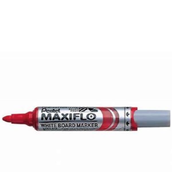 Pentel Maxiflo, marker per lavagna con punta tonda e inchiostro rosso, colore CF12, marca Pentel. 4902506050250 | initpc.it
