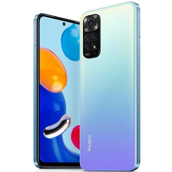 Prodotto Xiaomi, smartphone Redmi Note 11 con configurazione di memoria esterna di 4 GB e interno di 128 GB. La versione è in colore Star Blue. 6934177768187 | initpc.it