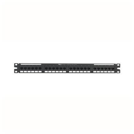 Scatola di raccordo con 24 porte RJ45 UTP Cat. 6 nero, marca Panduit, adatto per installazioni di rete e cabling. 0074983055807 | initpc.it