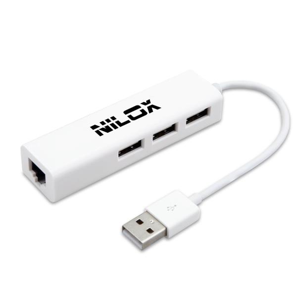 Usb 2 0 To Lan 10 100 Adapter Hub Nilox Nxcon02 8051122173457