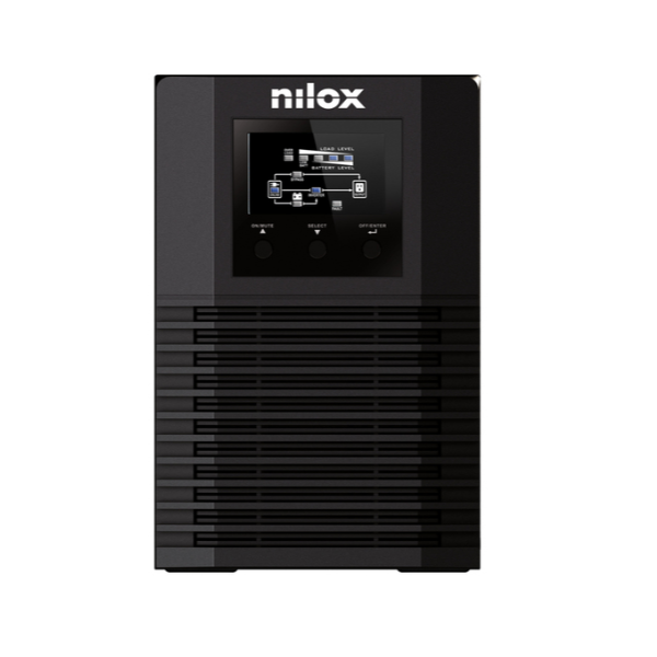 UPS On Line Pro LED 1500VA di marca Nilox, dispositivo di continuità elettrica con capacità di 1500 VA e tecnologia LED per una gestione efficiente dell'alimentazione del sistema. 8051122173716 | initpc.it
