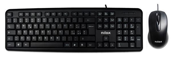Kit Ct20 Keyboard Mouse Usb Black Nilox Nxkm0000003 8436556148507