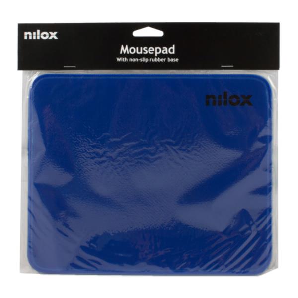 Mousepad blu NILOX con superficie morbida e preciso controllo del movimento del cursore per un uso confortevole e preciso durante la navigazione sul computer. 8436556141676 | initpc.it
