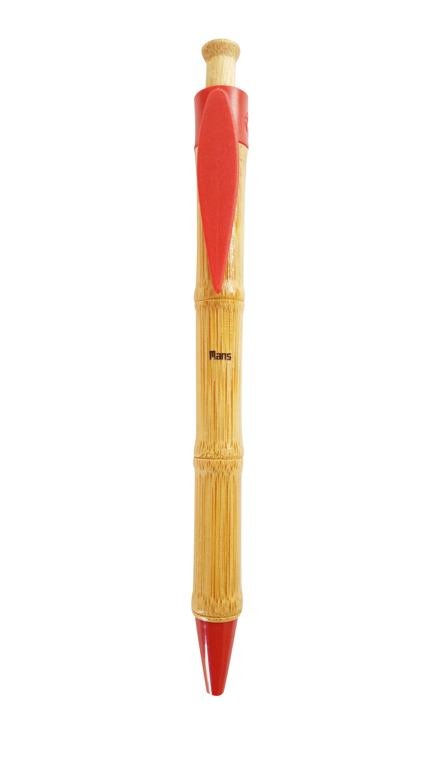 Penna in Bamboo Mod Pb427 Colore Rosso Refil Nero