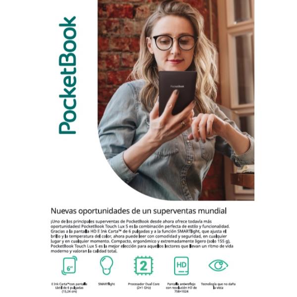 Pocketbook Touch Lux 5 Inkblack Pocketbook Pb628 P Ww 7640152095894