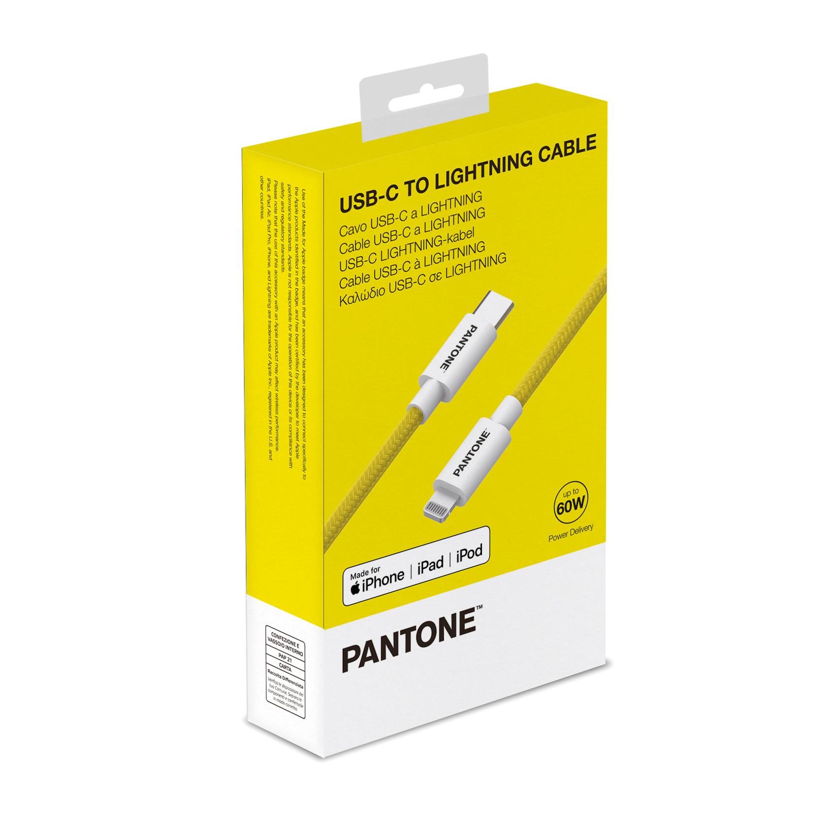 Prodotto di alta qualità della marca Pantone, cavo USB da connessione rapida con design giallo luminoso. 4713213365861 | initpc.it