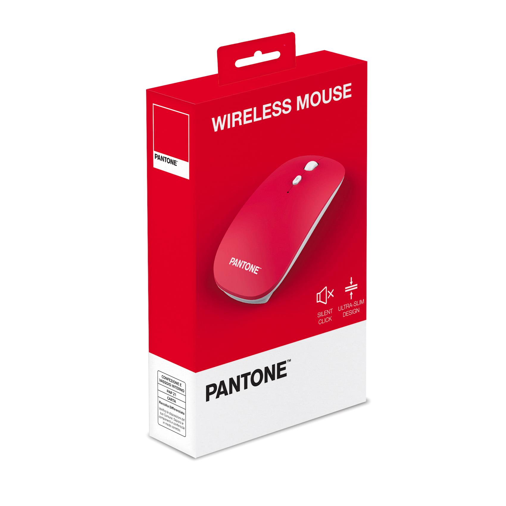 Wireless Mouse Red Pantone Pt Kb09mr 4713213365366