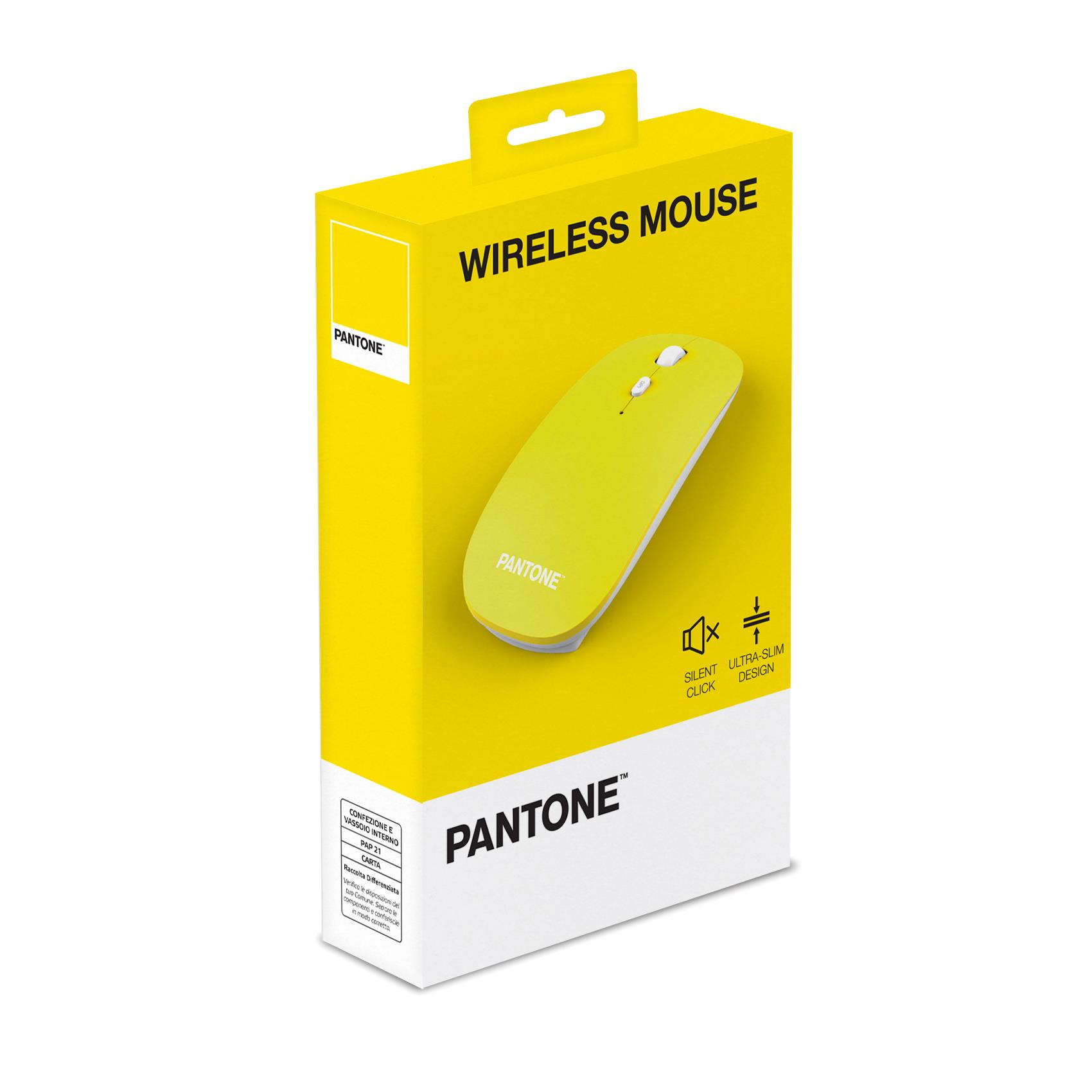 Wireless Mouse Yellow Pantone Pt Kb09my 4713213365373