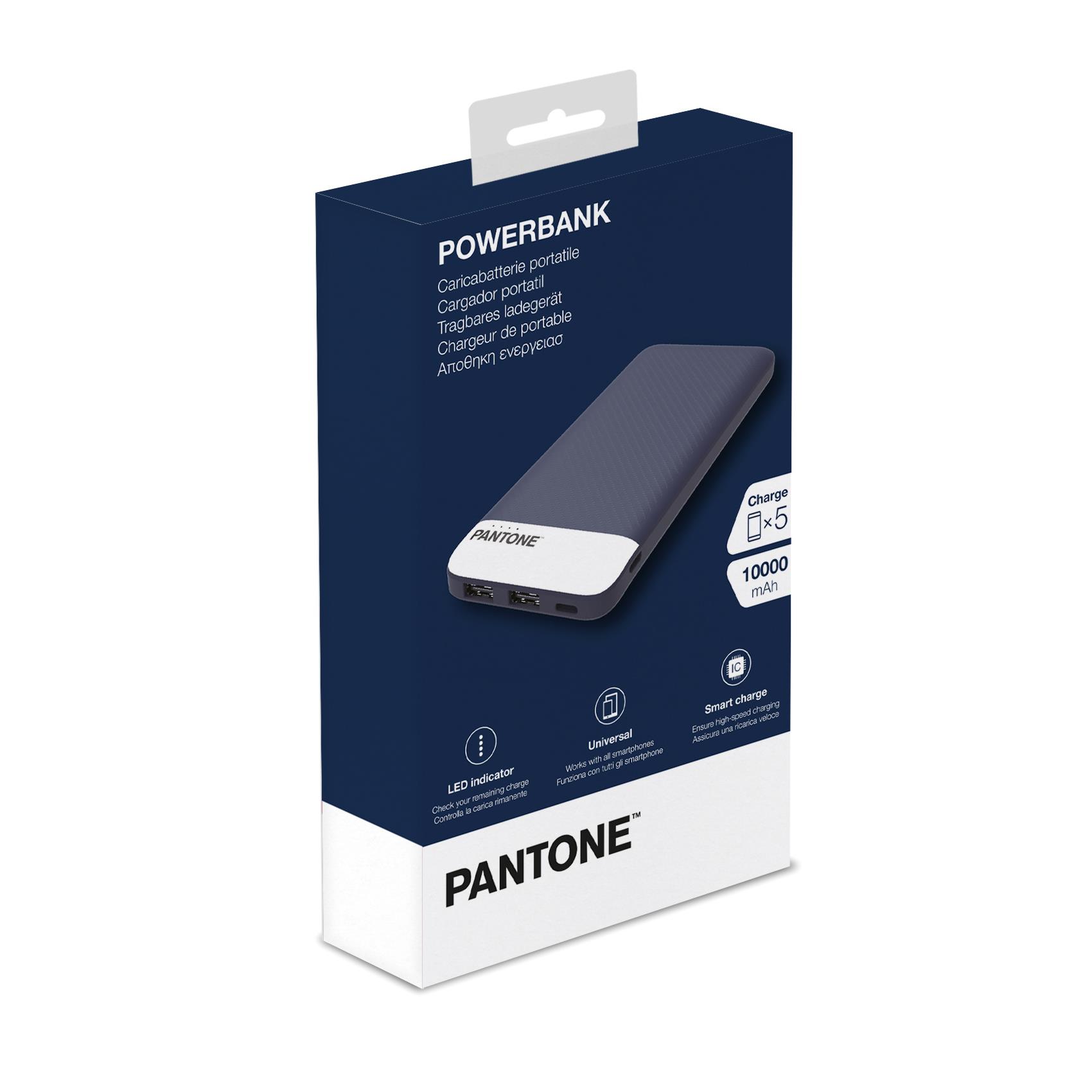 Pantone Powerbank 10000 Navy Pantone Pt Pb10000v2n 4713213365731