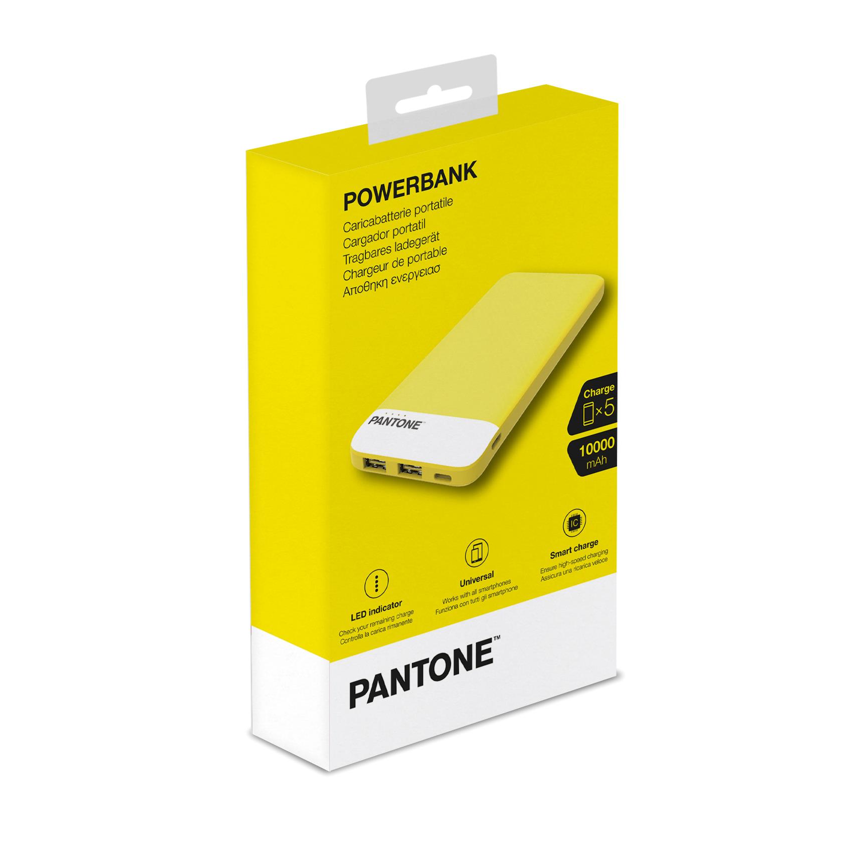 Pantone Powerbank 10000 Yellow Pantone Pt Pb10000v2y 4713213365670