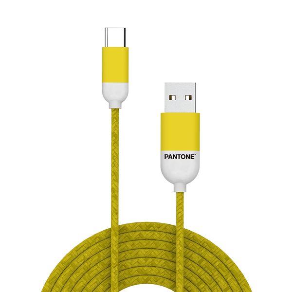 Cavo di connessione USB Type-C giallo da 1,5 metri della marca Pantone. 4713213361252 | initpc.it